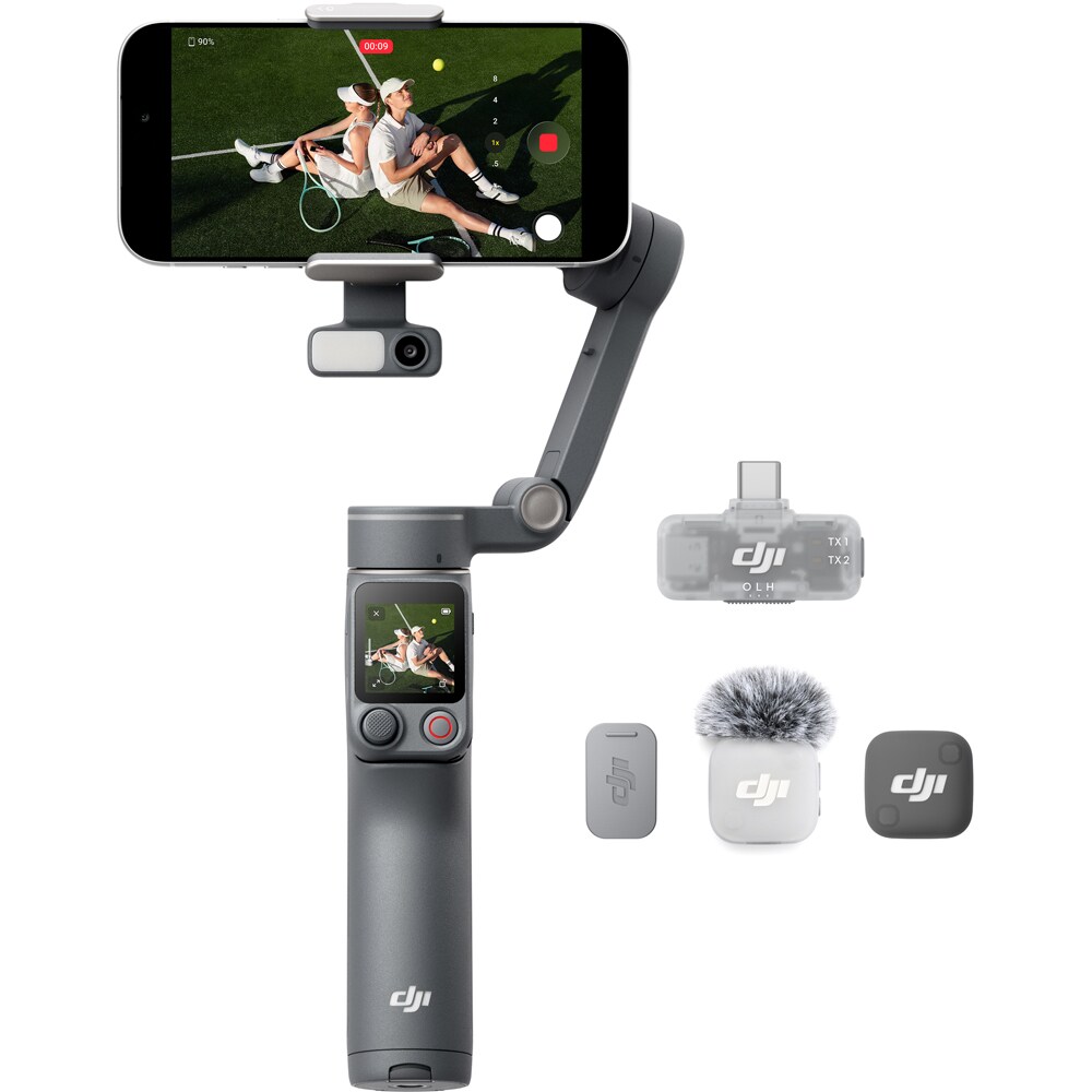 Stabilizator DJI Osmo Mobile 8P Creator Combo, Bluetooth, 3 axe, gri
