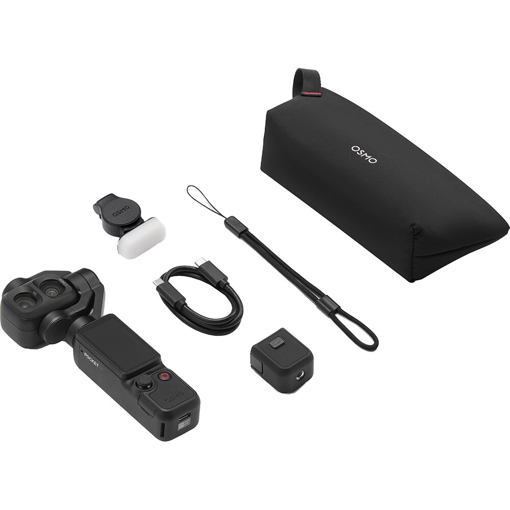 Camera de actiune DJI Osmo Pocket 4P Standard Combo, 4K, Wi-Fi, negru
