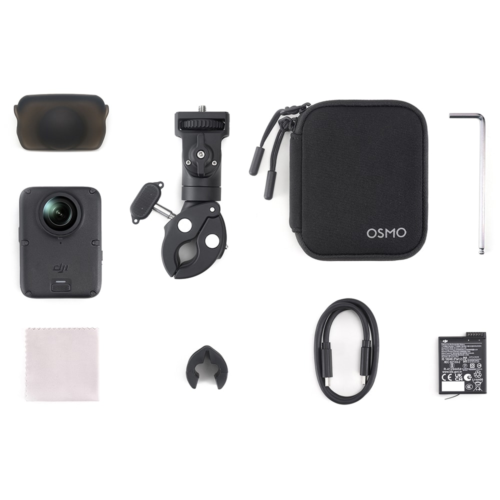 Camera de actiune DJI Osmo 360 II Limitless Riding Combo, 8K, Wi-Fi, gri