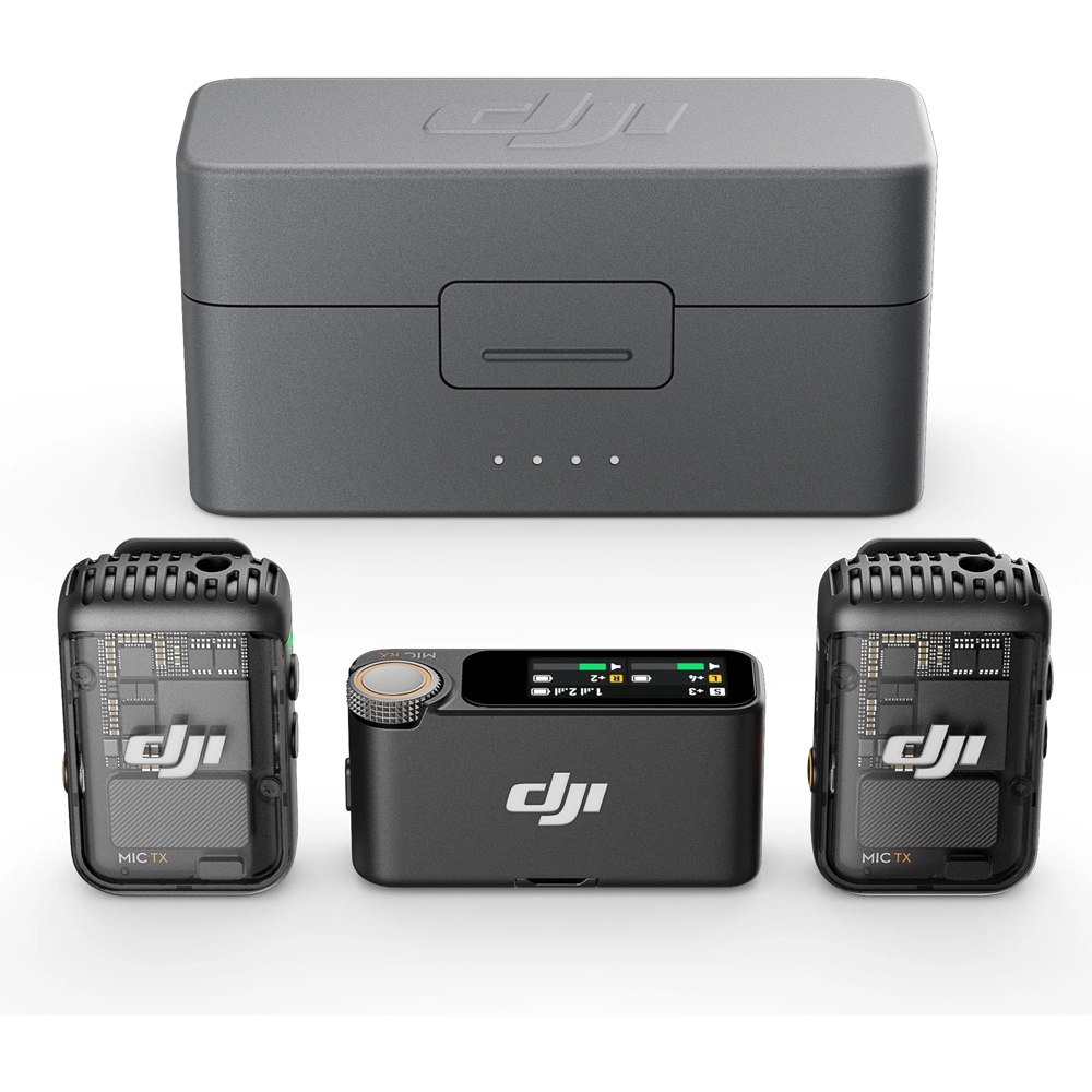 Kit Microfon DJI Mic 2 (2TX + 1RX), Wireless, gri