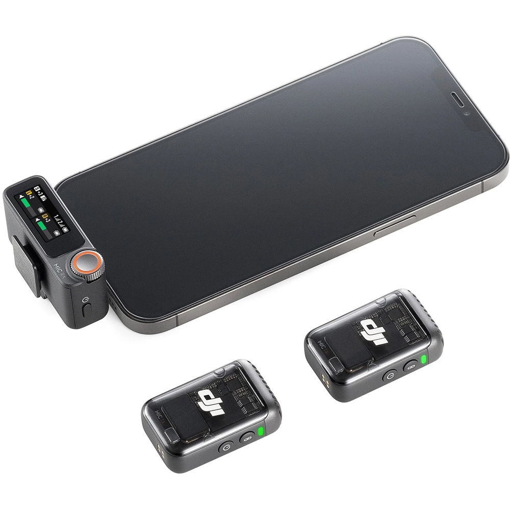 Kit Microfon DJI Mic 2 (2TX + 1RX), Wireless, gri