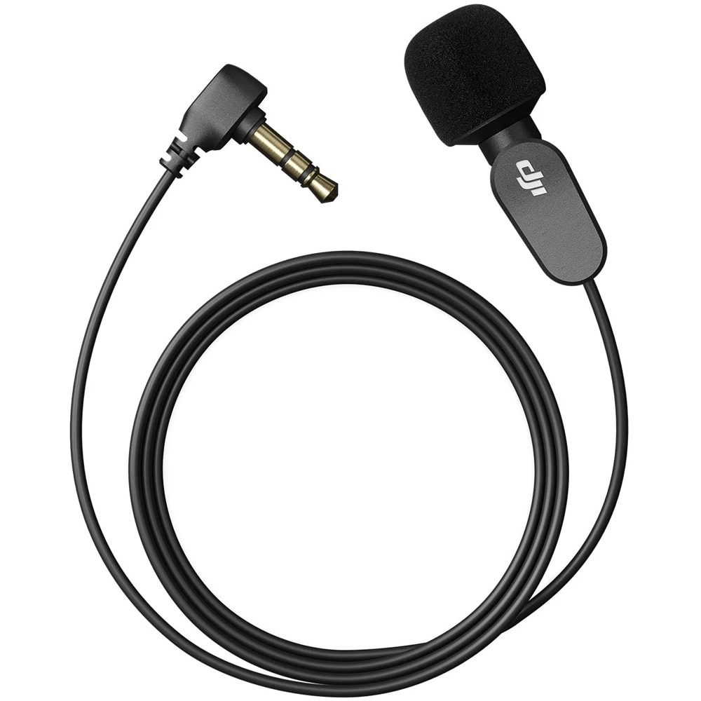 Lavaliera DJI Mic, cu fir, negru