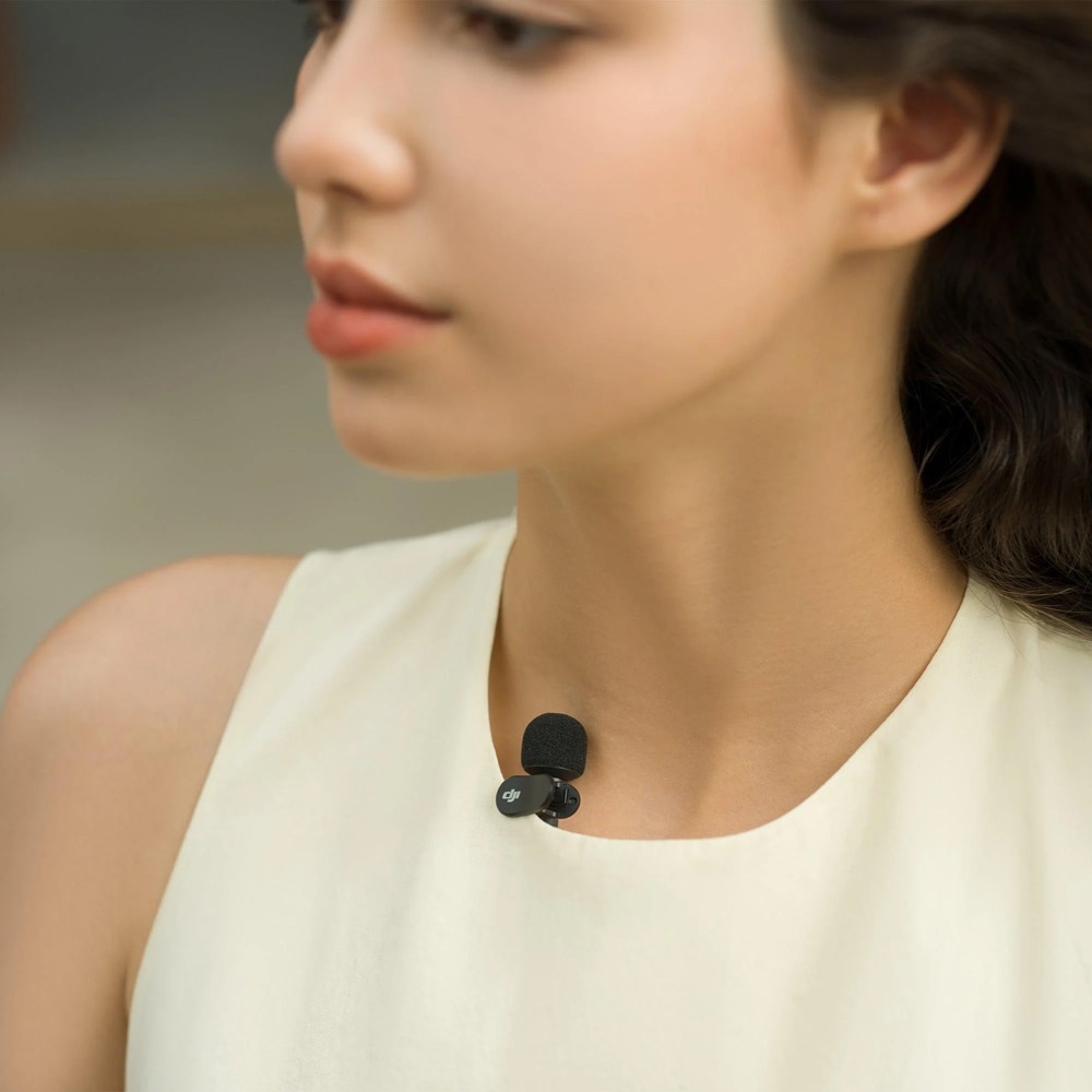 Lavaliera DJI Mic, cu fir, negru