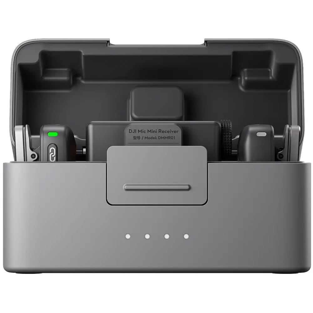 Kit microfon DJI Mic Mini 2 TX + 1 RX + Charging Case, gri
