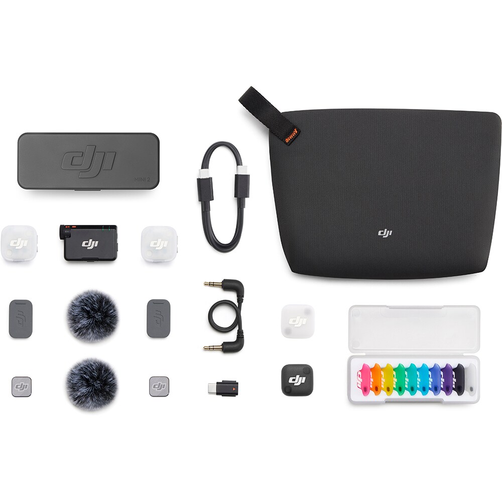Microfon DJI Mic Mini 2 (2 TX + 1 RX + Charging Case), gri