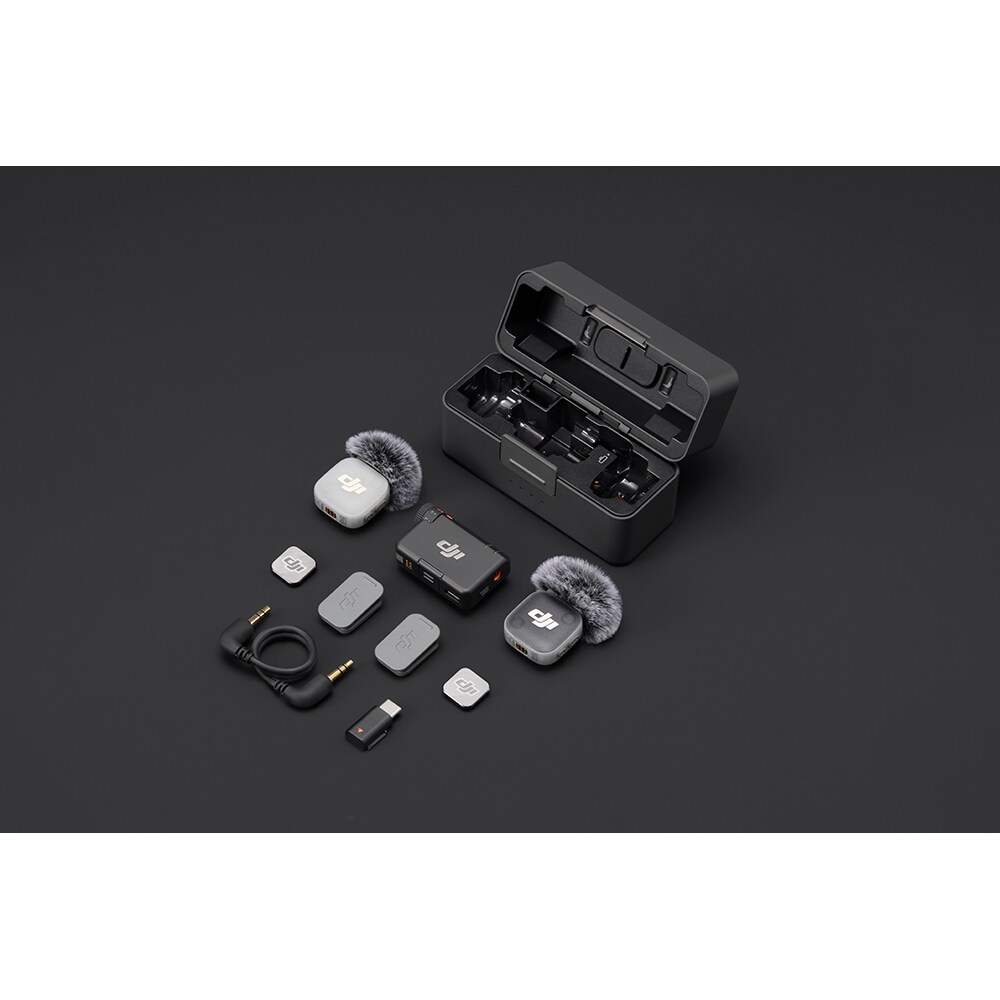 Microfon DJI Mic Mini 2 (2 TX + 1 RX + Charging Case), gri