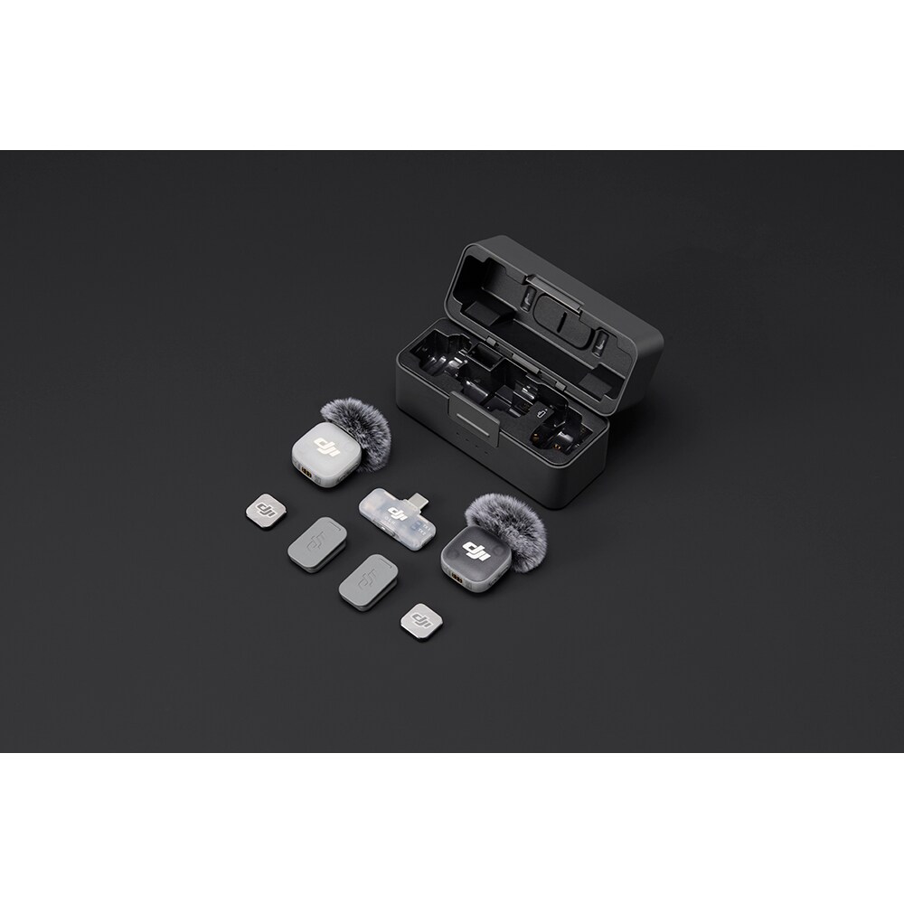 Microfon DJI Mic Mini 2 (2 TX + 1 Mobile RX + Charging Case), gri