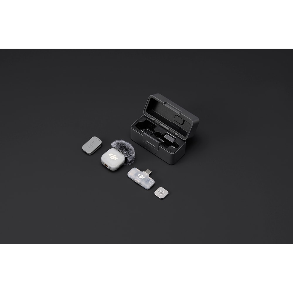 Microfon DJI Mic Mini 2 (1 TX + 1 Mobile RX + Charging Case), gri