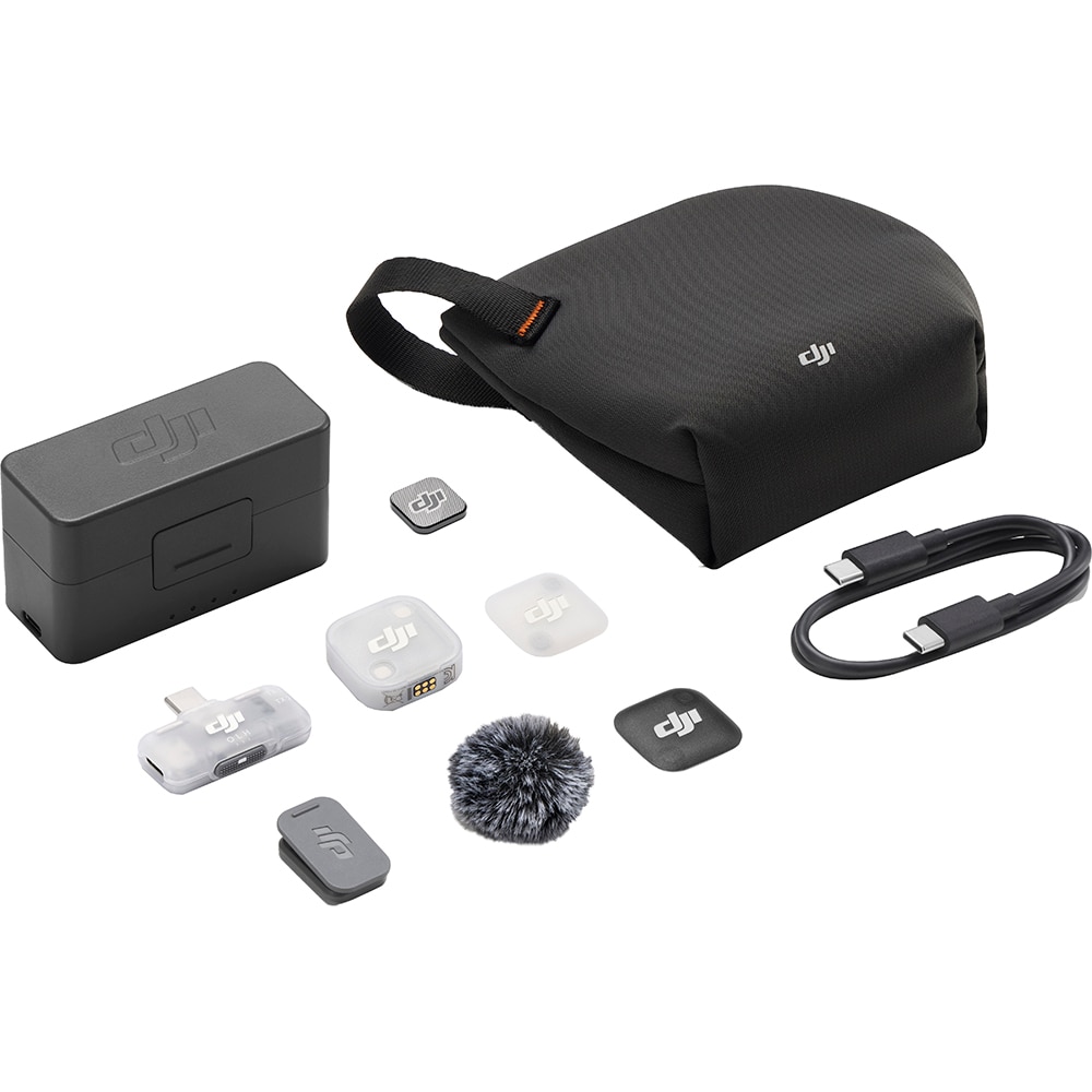 Microfon DJI Mic Mini 2 (1 TX + 1 Mobile RX + Charging Case), gri