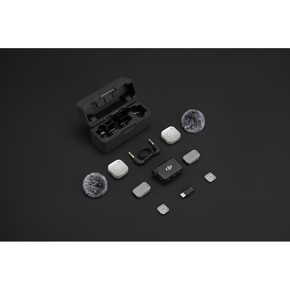 Microfon DJI Mic Mini 2S (2 TX + 1 RX + Charging Case), gri