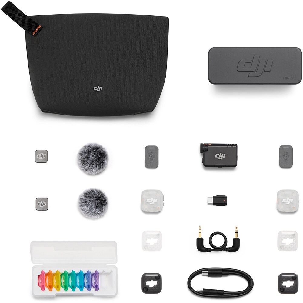 Microfon DJI Mic Mini 2S (2 TX + 1 RX + Charging Case), gri