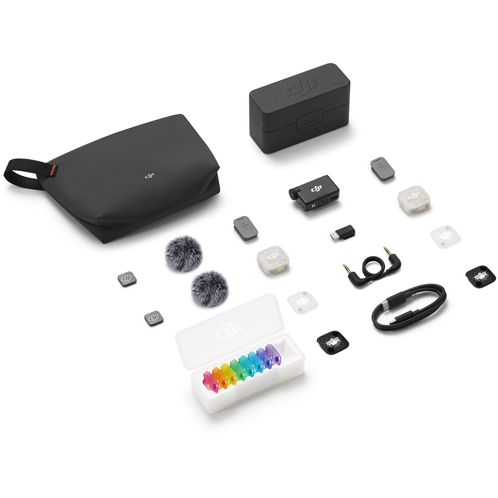 Microfon DJI Mic Mini 2S (2 TX + 1 RX + Charging Case), gri