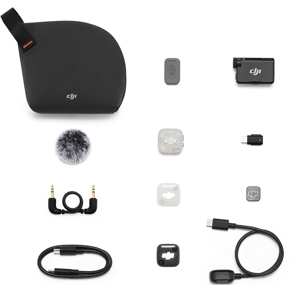 Microfon DJI Mic Mini 2S (1 TX + 1 RX), gri