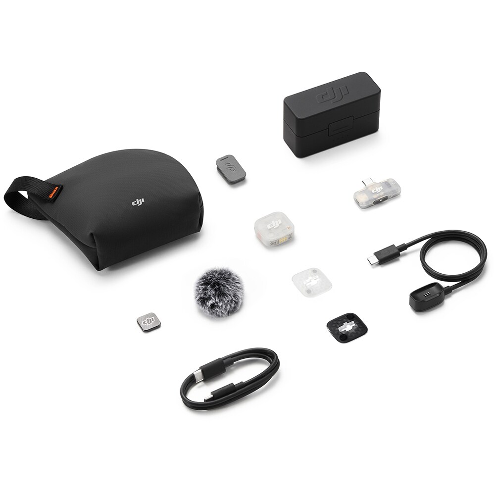 Microfon DJI Mic Mini 2S (1 TX+1 Mobile RX+Charging Case), gri