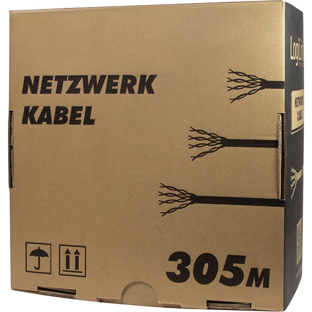 Cablu de retea U/UTP CAT5e LOGILINK CPV0015, 305m,  gri