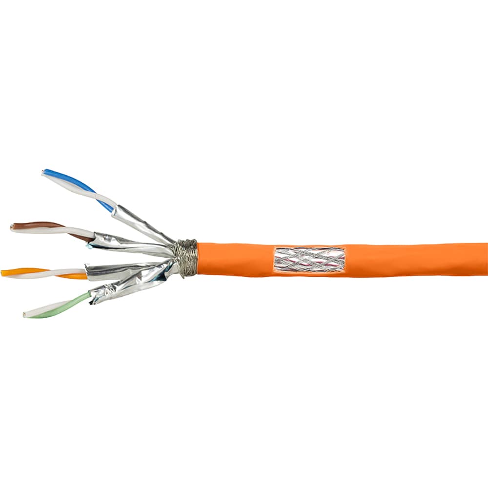 Cablu de retea S/FTP CAT7 LOGILINK CPV0060, 100 m, portocaliu