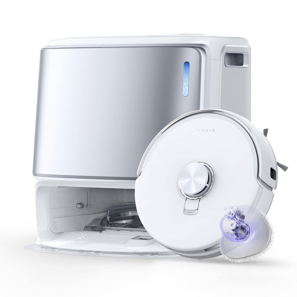 Aspirator robot NARWAL Freo Z10 Ultra CP-ZD-A00122-00-00, 0.3l, autonomie max 120 min, Wi-Fi, functie mop, argintiu