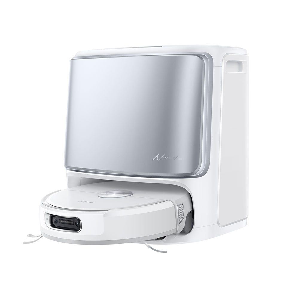 Aspirator robot NARWAL Flow CP-ZD-A00159-00-00, 0.3l, autonomie max 190 min, Wi-Fi, functie mop, alb-argintiu
