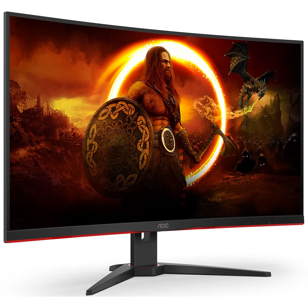 Monitor Gaming curbat LED VA AOC CQ32G2SE/BK, 31.5", QHD, 165Hz, AMD FreeSync Premium, negru