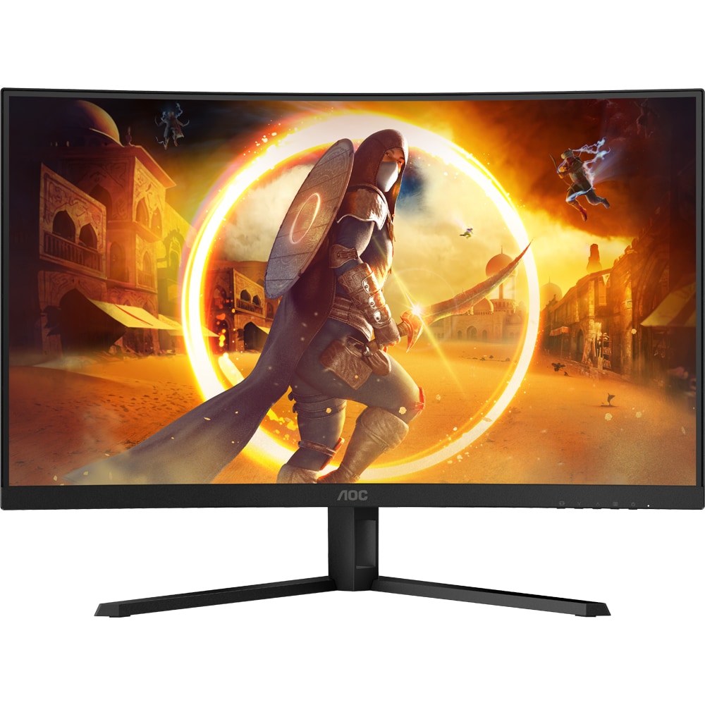 Monitor Gaming curbat WLED Fast VA AOC CQ32G4VE, 31.5" QHD, 180Hz, FreeSync Premium, Flicker Free, negru