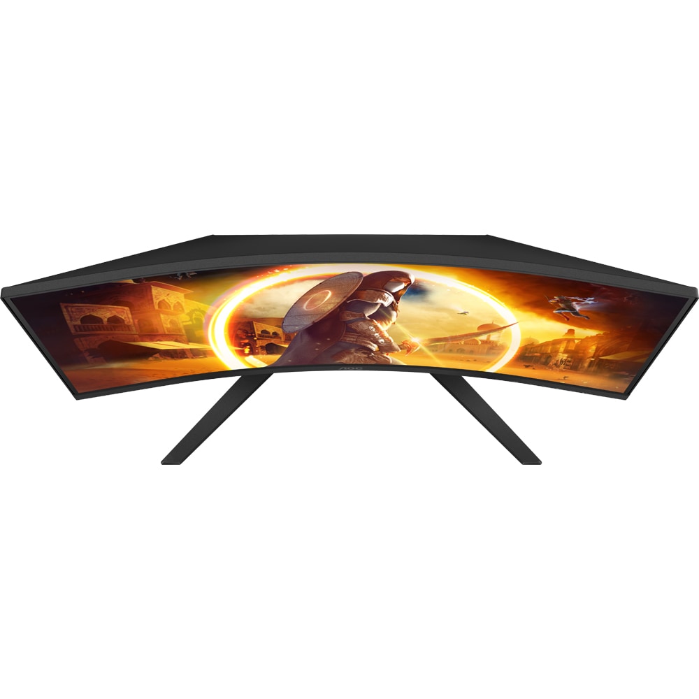 Monitor Gaming curbat WLED Fast VA AOC CQ32G4VE, 31.5" QHD, 180Hz, FreeSync Premium, Flicker Free, negru
