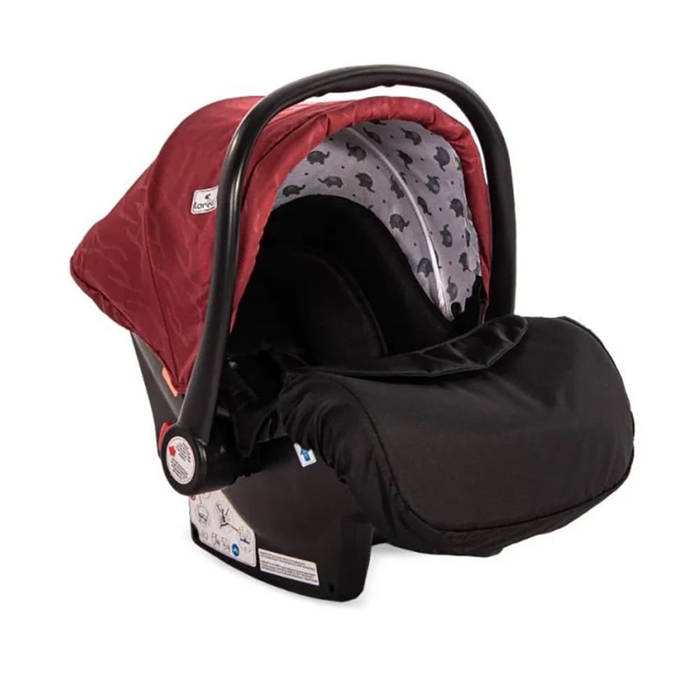 Carucior 3in1 LORELLI Lora 10021282187, 5 puncte, 0 luni+, visiniu-negru