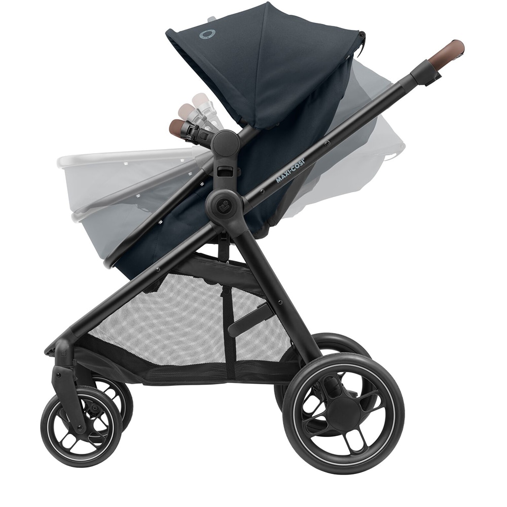 Carucior 2in1 MAXI COSI Zelia3 Essential 1210750110, 5 puncte, 0 luni+, gri inchis-negru