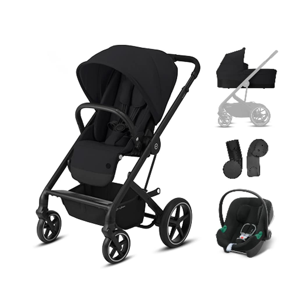 Carucior 3in1 CYBEX Balios S Lux Travel System Aton B2 521004743, 5 puncte, 0 luni+, negru