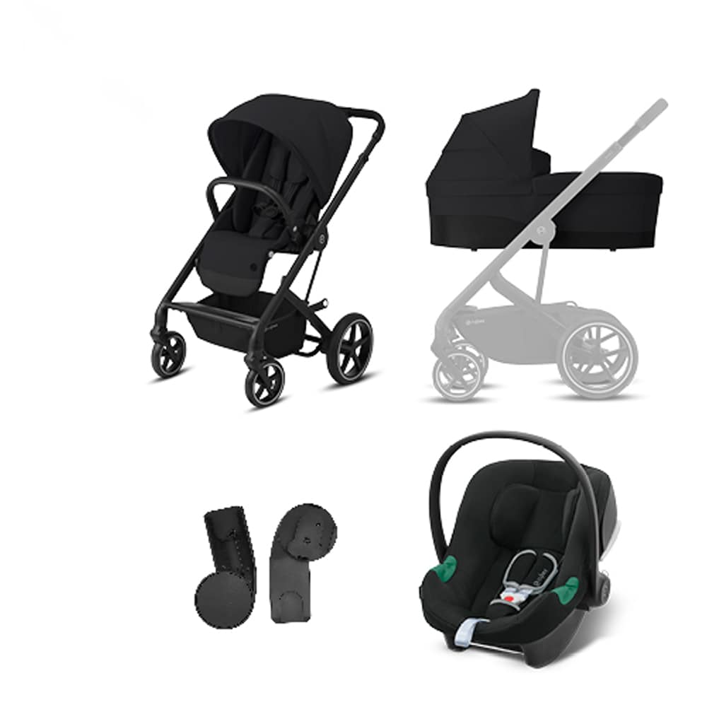 Carucior 3in1 CYBEX Balios S Lux Travel System Aton B2 521004743, 5 puncte, 0 luni+, negru