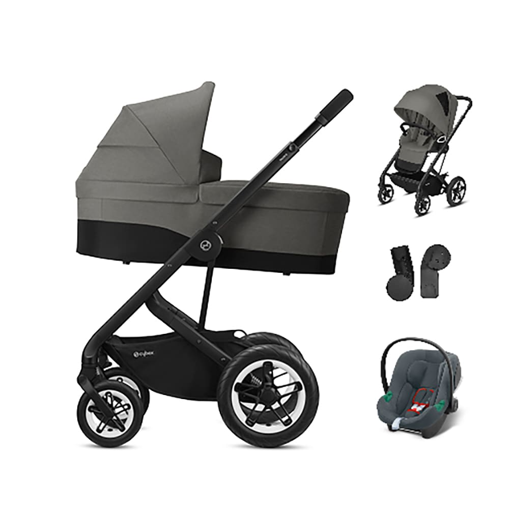 Carucior 3in1 CYBEX Talos S Lux BLK 521004897, 5 puncte, 0 luni+, gri