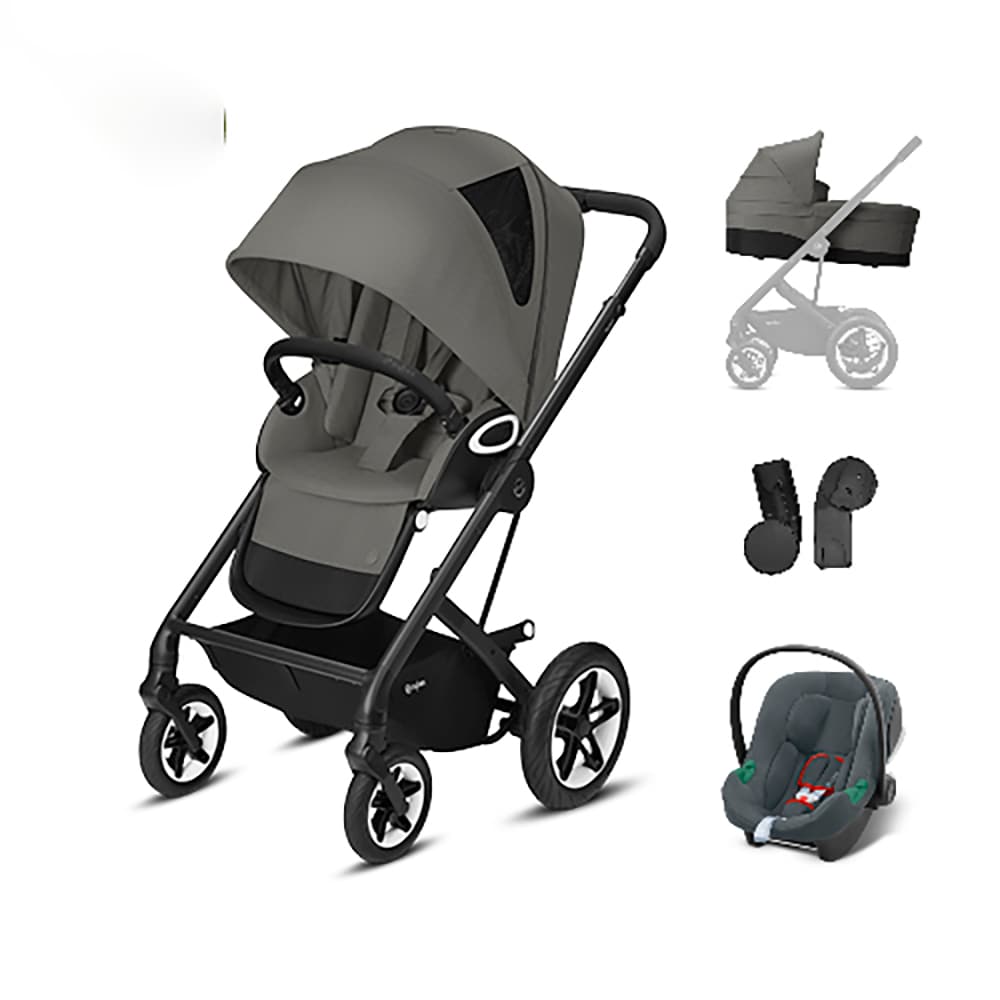 Carucior 3in1 CYBEX Talos S Lux BLK 521004897, 5 puncte, 0 luni+, gri