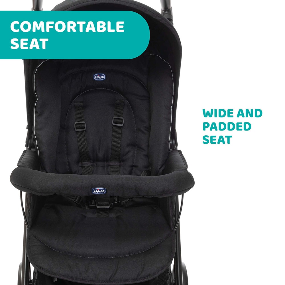Carucior 3in1 CHICCO Trio Sprint 791758, 3 puncte, 0 luni+, negru-gri