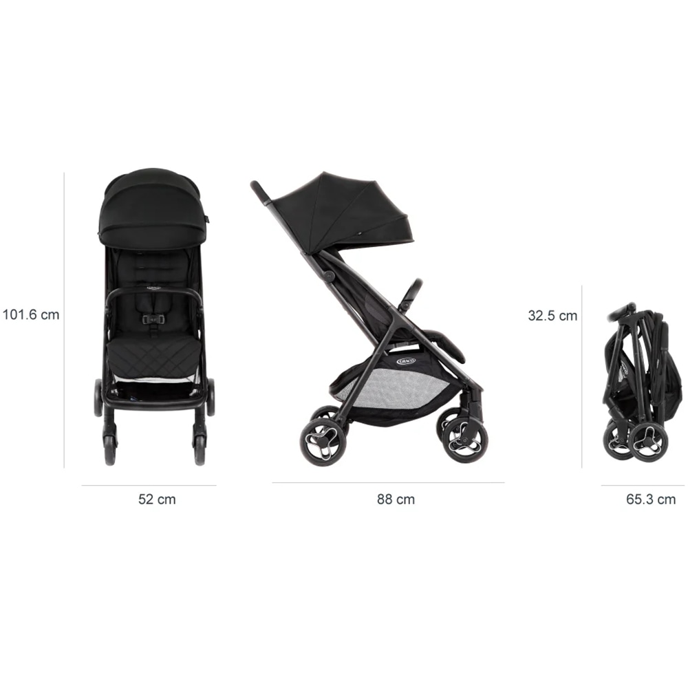 Carucior sport GRACO Myavo GS2107AAMDN, 5 puncte, 0 luni+, negru