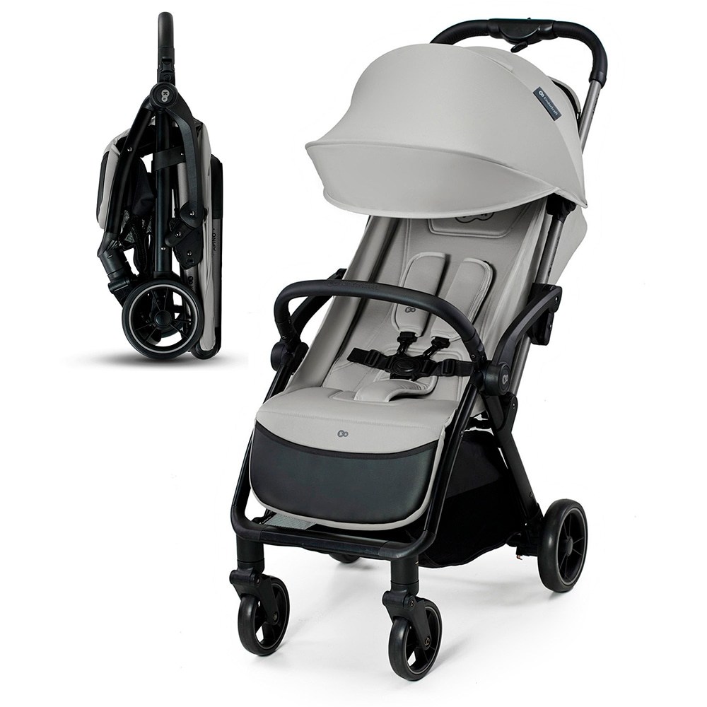 Carucior sport KINDERKRAFT Apino KSAPIN00GRY, 5 puncte, 0 luni+, gri-negru