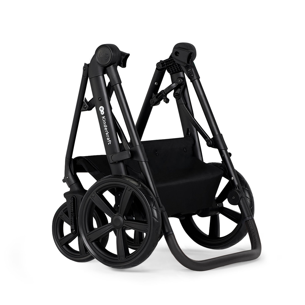 Carucior 3in1 KINDERKRAFT Atour Pro KSATOU00DGR30, 5 puncte, 0 luni+, gri inchis-negru