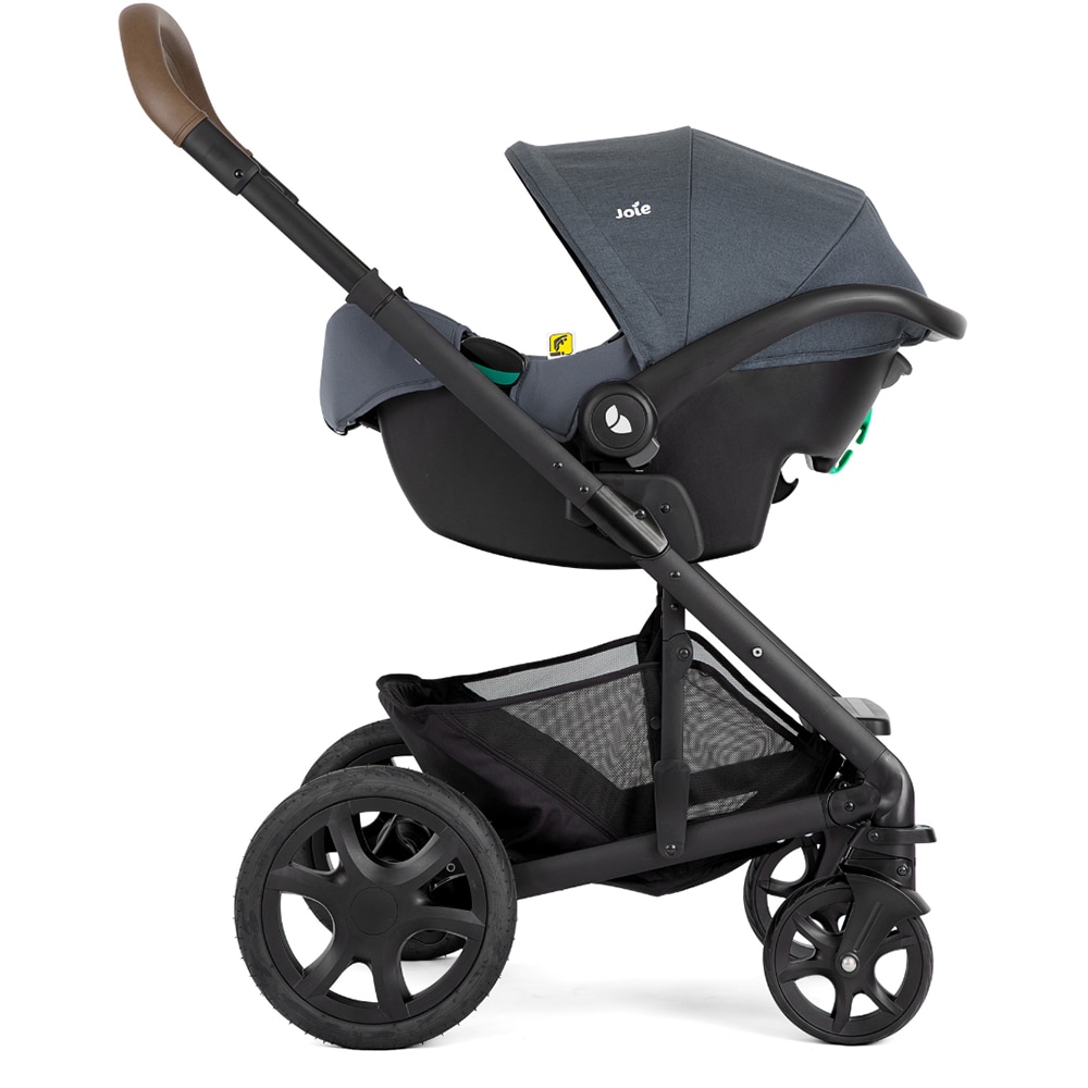 Carucior 3in1 JOIE A-Tour Chrome Dlx T1201GAMNL0, 5 puncte, 0 luni+, gri antracit-negru