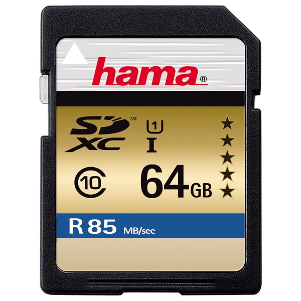 Card de memorie HAMA 114949, SDXC, 64GB, 85MB/s, clasa 10 UHS-I