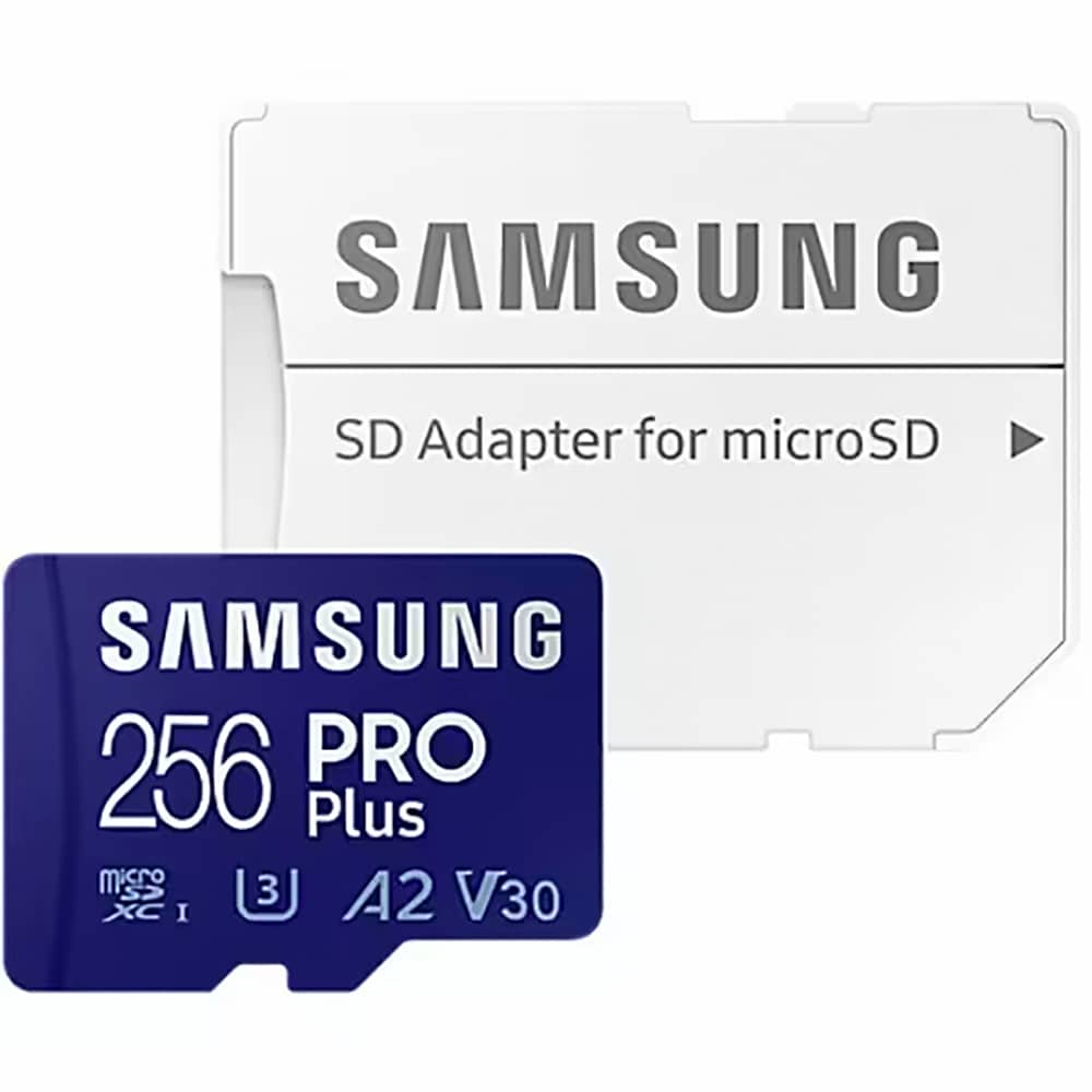 Card de memorie SAMSUNG PRO Plus, microSDXC, 256GB, 180MB/s, clasa U3/A2/V30/10, UHS-I, adaptor