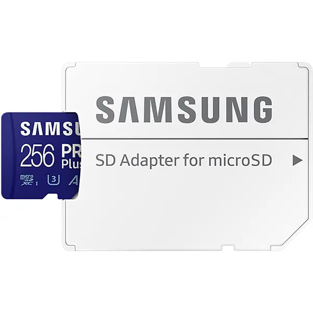 Card de memorie SAMSUNG PRO Plus, microSDXC, 256GB, 180MB/s, clasa U3/A2/V30/10, UHS-I, adaptor