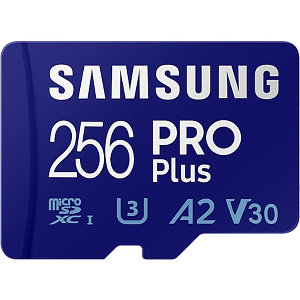 Card de memorie SAMSUNG PRO Plus, microSDXC, 256GB, 180MB/s, clasa U3/A2/V30/10, UHS-I, cititor