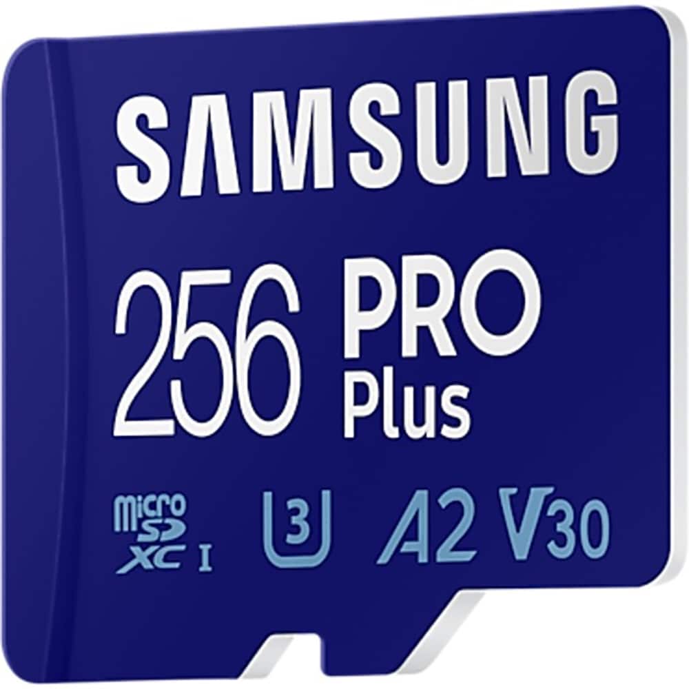 Card de memorie SAMSUNG PRO Plus, microSDXC, 256GB, 180MB/s, clasa U3/A2/V30/10, UHS-I, cititor