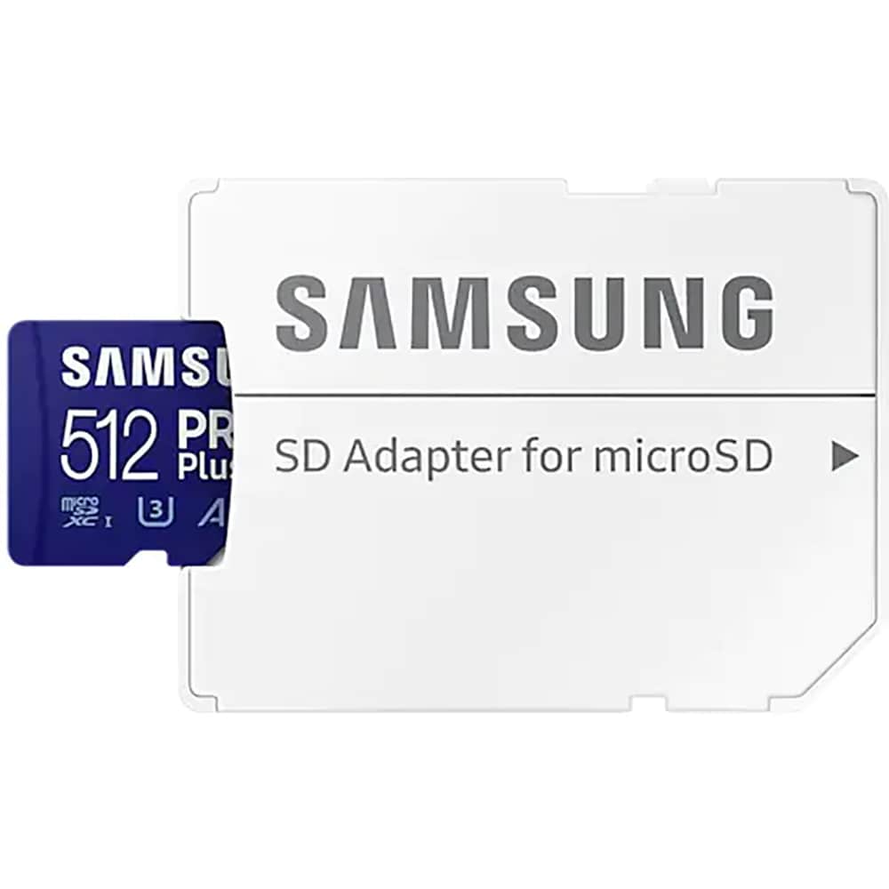 Card de memorie SAMSUNG PRO Plus, microSDXC, 512GB, 180MB/s, clasa U3/A2/V30/10, UHS-I, adaptor