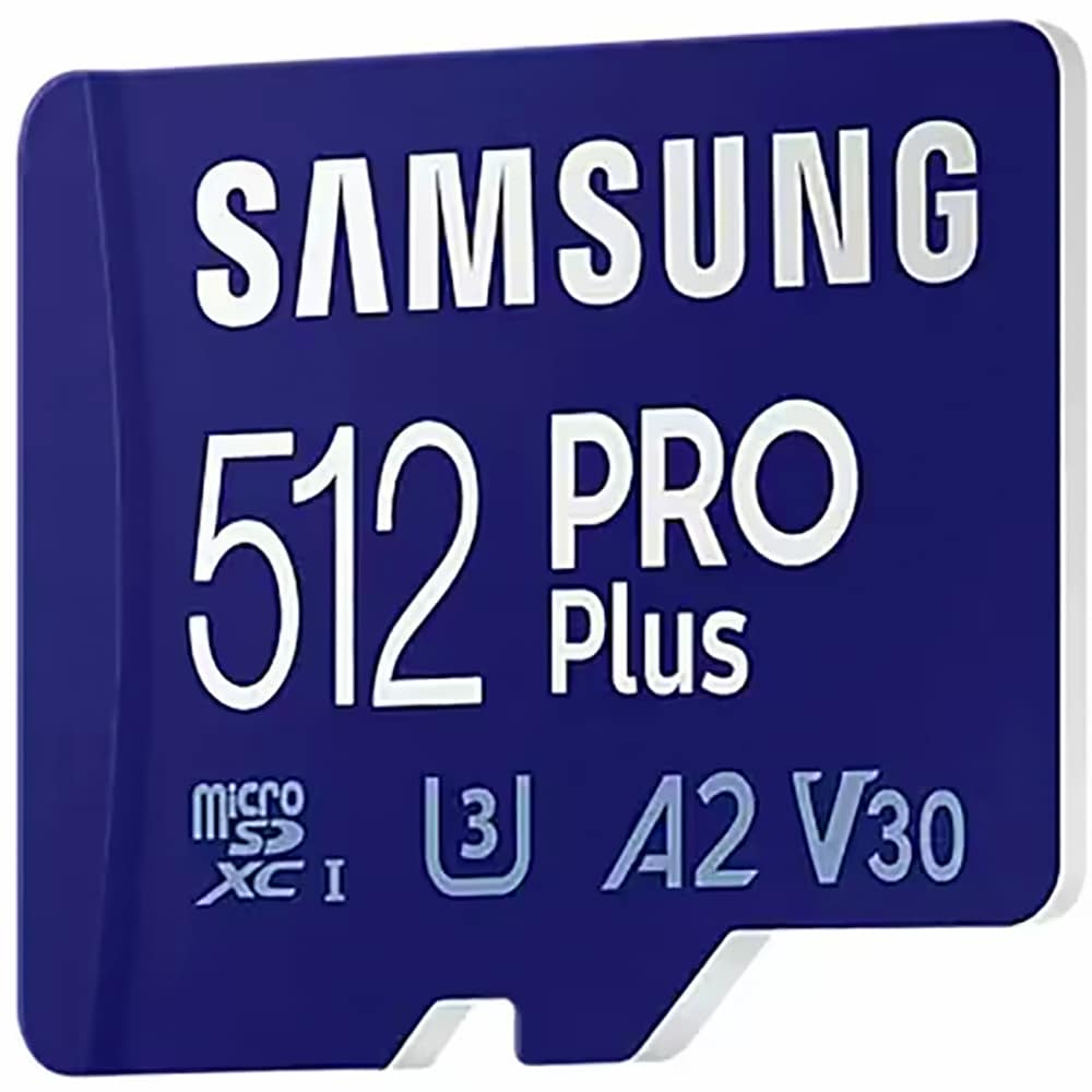 Card de memorie SAMSUNG PRO Plus, microSDXC, 512GB, 180MB/s, clasa U3/A2/V30/10, UHS-I, adaptor