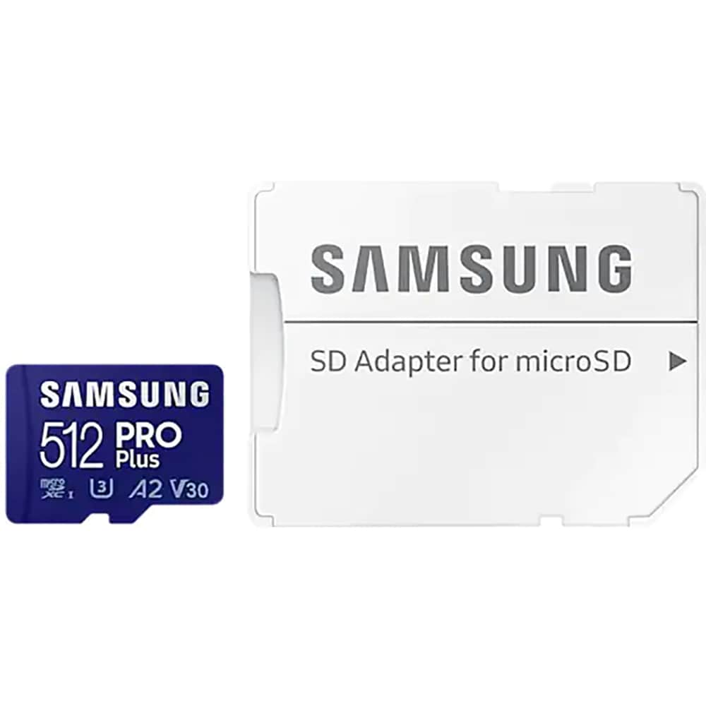 Card de memorie SAMSUNG PRO Plus, microSDXC, 512GB, 180MB/s, clasa U3/A2/V30/10, UHS-I, adaptor