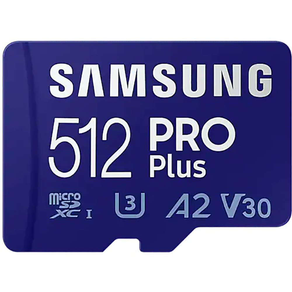 Card de memorie SAMSUNG PRO Plus, microSDXC, 512GB, 180MB/s, clasa U3/A2/V30/10, UHS-I, adaptor