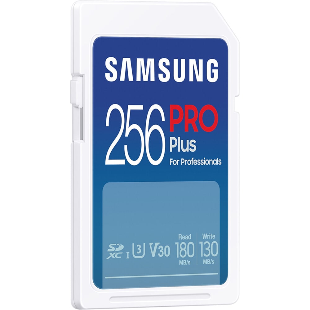 Card de memorie SAMSUNG PRO Plus, SDXC, 256GB, 180MB/s, clasa U3/V30/10, UHS-I, cititor
