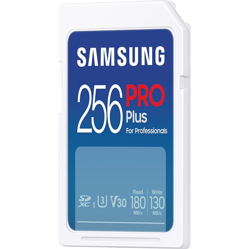 Card de memorie SAMSUNG PRO Plus, SDXC, 256GB, 180MB/s, clasa U3/V30/10, UHS-I, cititor