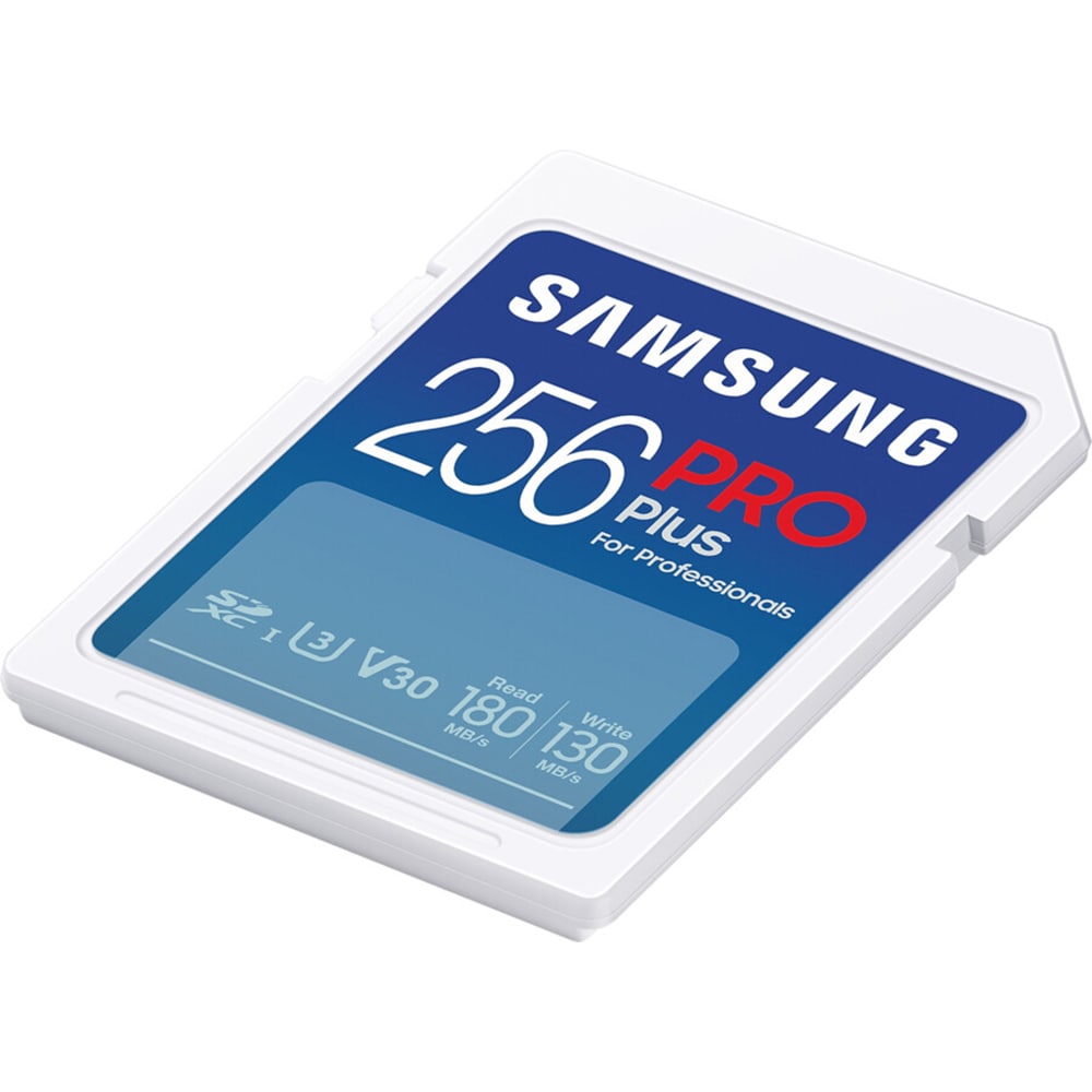 Card de memorie SAMSUNG PRO Plus, SDXC, 256GB, 180MB/s, clasa U3/V30/10, UHS-I, cititor