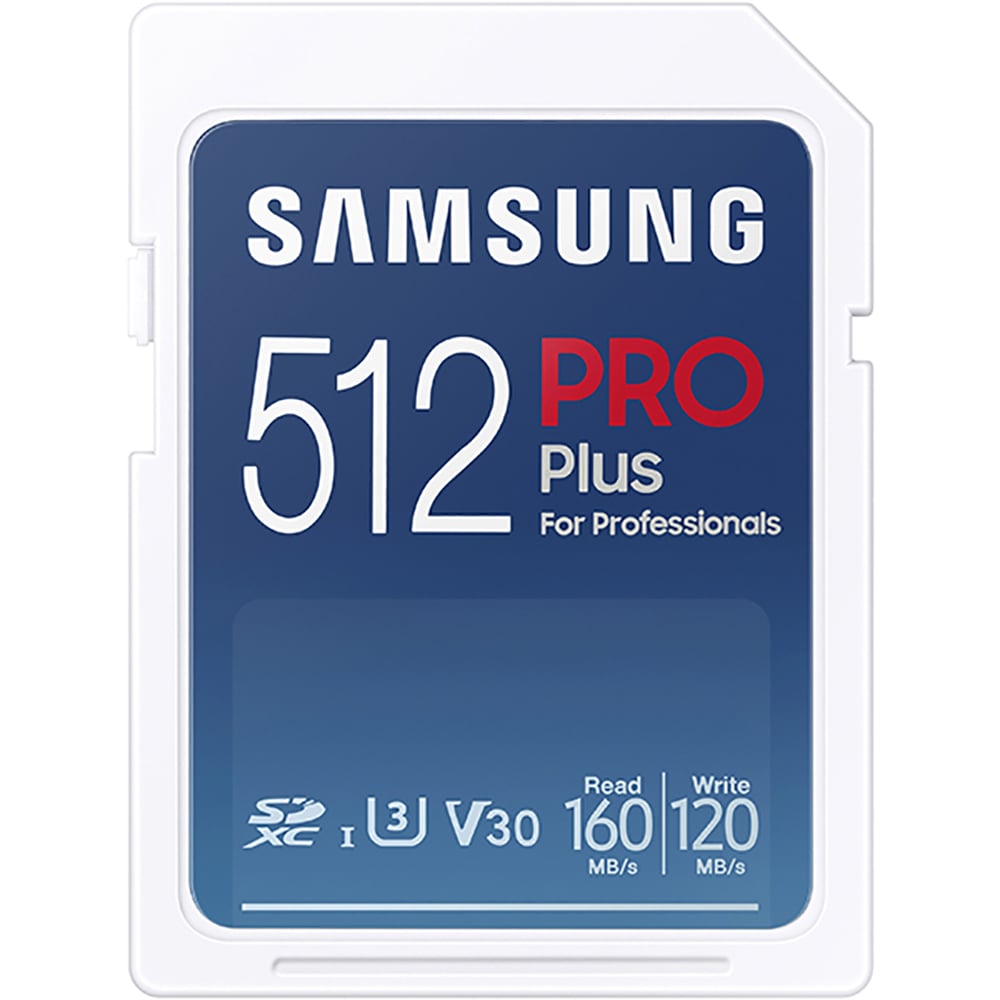 Card de memorie SAMSUNG PRO Plus, SDXC, 512GB, 180MB/s, clasa U3/V30/10, UHS-I