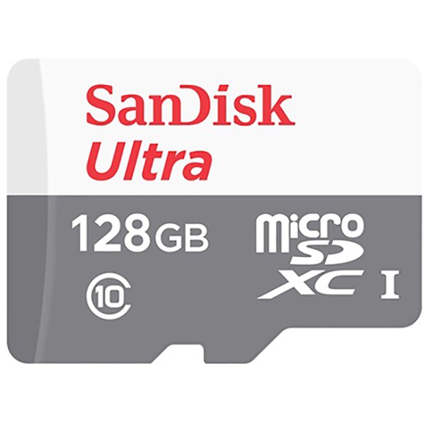 Card de memorie SANDISK Ultra microSDXC 128GB, clasa 10 UHS-I, 48MBs